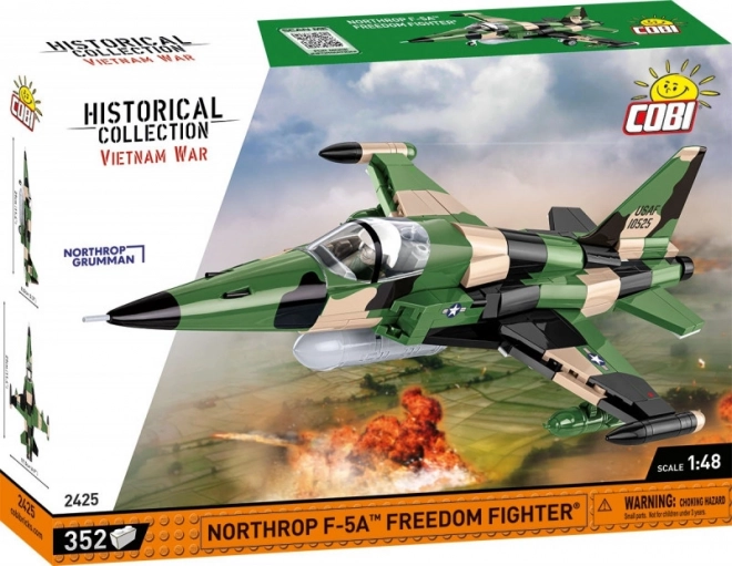 Stavebnice letounu Northrop F‑5A Freedom Fighter z kostiček