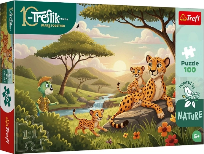 Puzzle Inspired By Nature gepardi 100 dílků