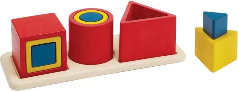 Geometrické tvary – dřevěná vkládačka PlanToys