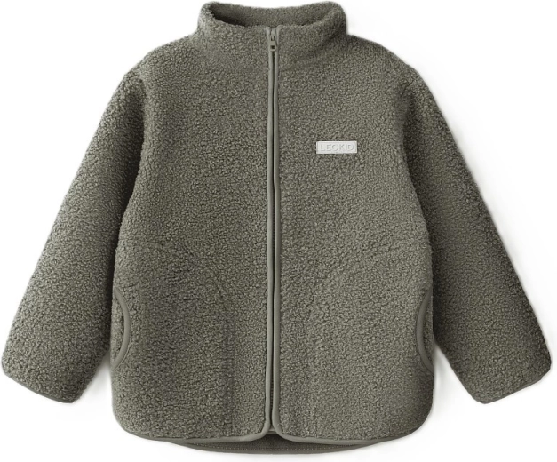 Leokid fleecová dětská bunda theo vetiver green vel. 122