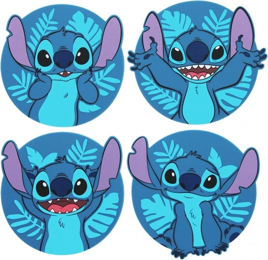 sada silikonových podtácků disney stitch (4 ks)