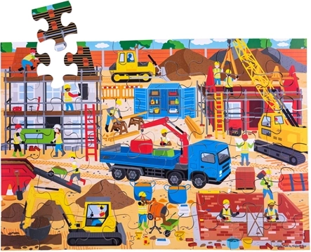 Podlahové puzzle Staveniště 48 dílků