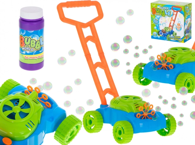 Generátor mýdlových bublinek ve formě sekačky na trávu