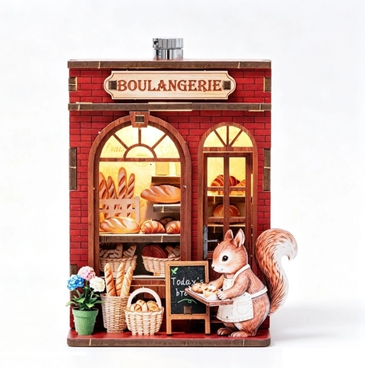 2Kids Toys 3D dřevěná skládačka magnet veverčina pekárna