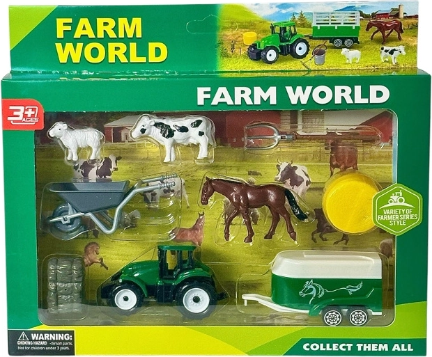 Farmářská sada se zvířátky a figurkou
