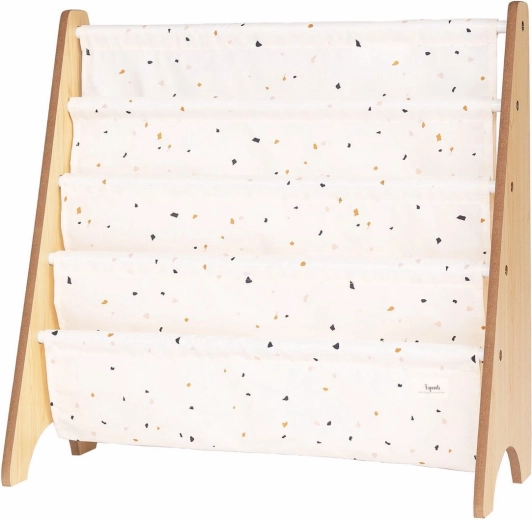 3 Sprouts stojan na knížky recycled terrazzo/cream