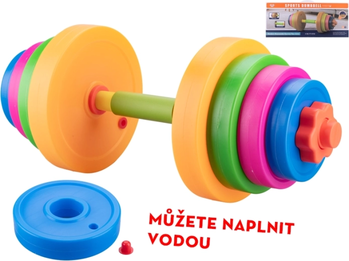 Dětská nastavitelná činka 46 cm s vodními závažími