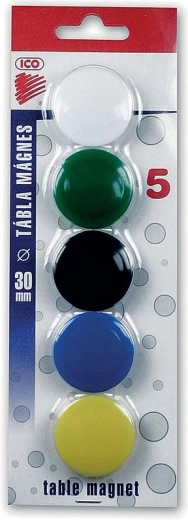 Magnety 30 mm, 5 ks – barevný mix