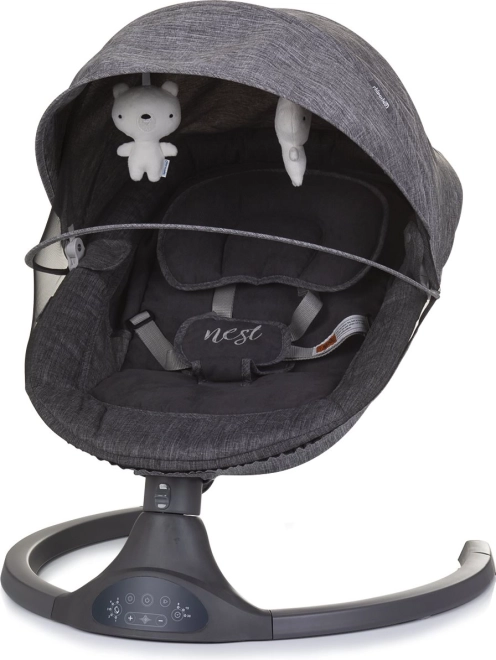 CHIPOLINO elektrická kolébka Nest Granite