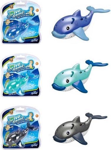 Potápějící se svítící velryba do vody