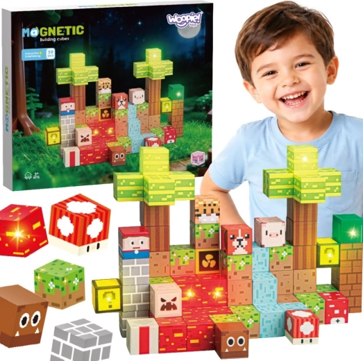 Woopie magnetické konstrukční kostky les 75 ks