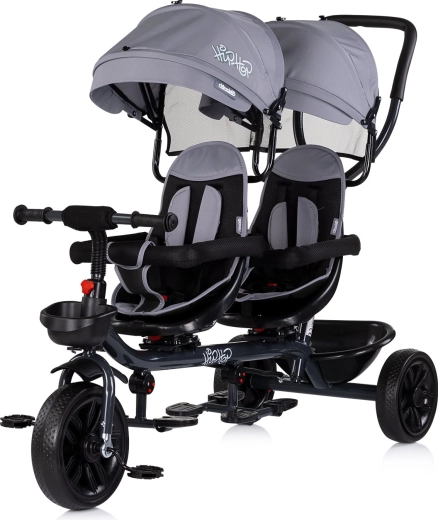 Tříkolka pro dvojčata Chipolino Hip Hop Platinum