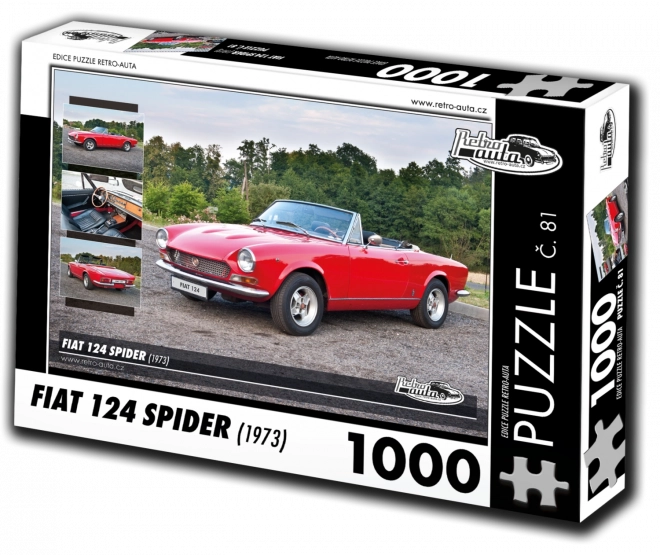 Puzzle Retro-auta Fiat 124 Spider (1973) – 1000 dílků