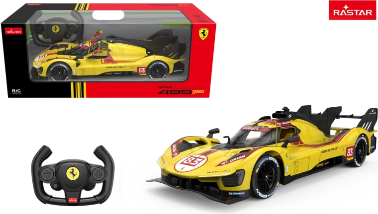 RC auto Ferrari 499P Rastar 1:14 žluté - 1 kus