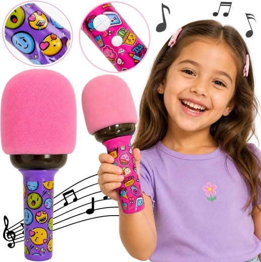 Woopie bezdrátový karaoke mikrofon s bluetooth reproduktorem a led osvětlením pro děti