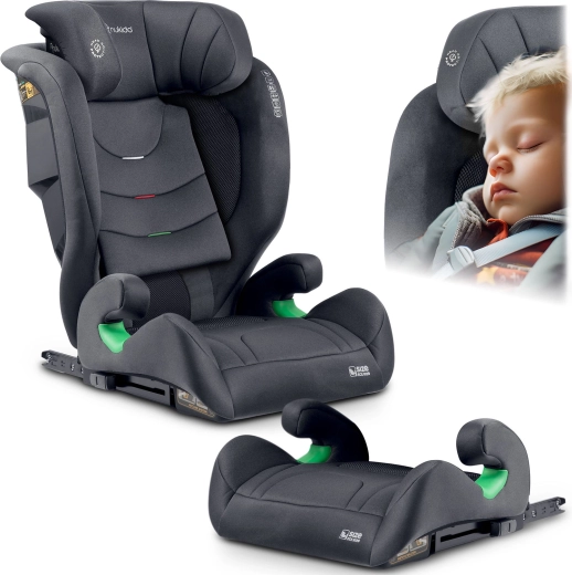 Dětská autosedačka Nukido Louis Soft šedá 100–150 cm ISOFIX i-Size