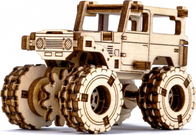 Dřevěné 3D puzzle – model monster truck inspirovaný TOYOTA FJ40