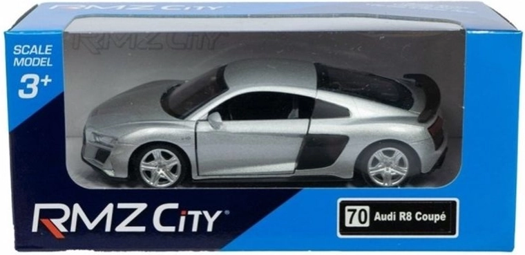 RMZ Audi R8 2019 stříbrný model auta