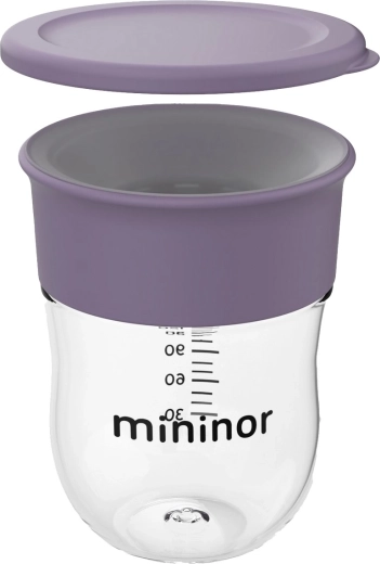 Mininor tréninkový hrneček 360° 220 ml lilac flower