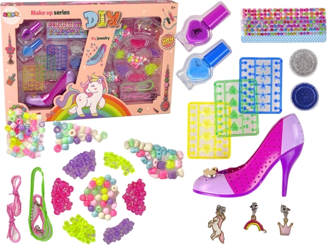 Sada na nehty a šperky barevná