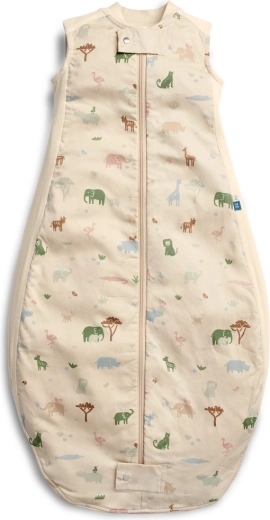 ErgoPouch spací vak z organické bavlny Sheeting Savannah 1 TOG (8–24 m, 8–14 kg)