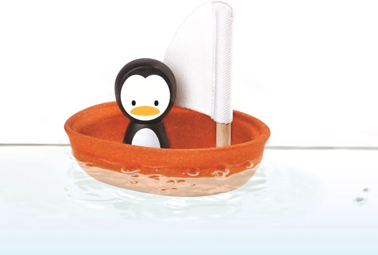 PlanToys plachetnice s tučňákem