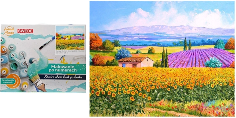 Malování podle čísel Na vsi