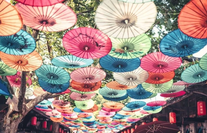 Ravensburger puzzle moment deštníky 200 dílků