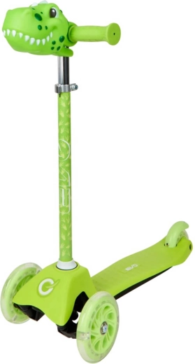 Dětská tříkolová koloběžka Evo mini dinosaurus se svítícími LED kolečky - 1 kus