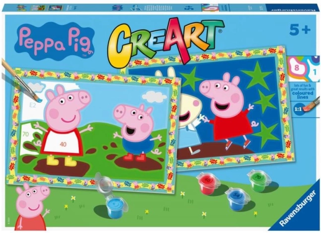 CreArt malování podle čísel – PRASÁTKO PEPPA