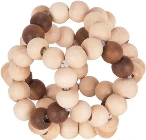 Elastický dřevěný míček do ruky Heimess - přírodní