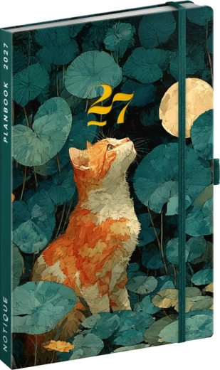 Notique Planbook kočka 2027 – diář a zápisník 13 × 21 cm