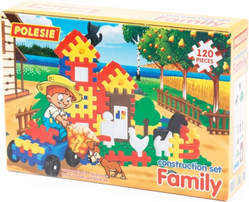 Dětská stavebnice Polesie Family 120 dílů v boxu