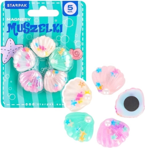 Magnetky ve tvaru mušle 30 mm - sada 5 ks