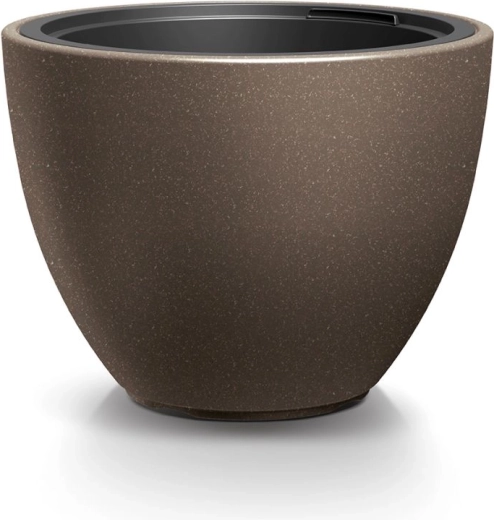 Květináč HEOS Eco Wood s vkladem 57 cm – barva káva
