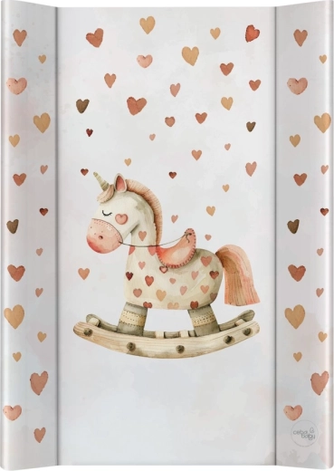 Ceba Baby dvouhranná přebalovací podložka s pevnou deskou 50 × 70 cm ultra light rocking horse