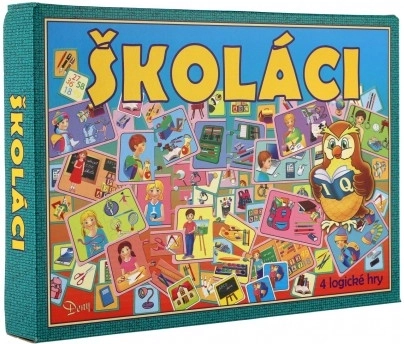 Naučně‑logické společenské hry Školáci pro děti od 4 let