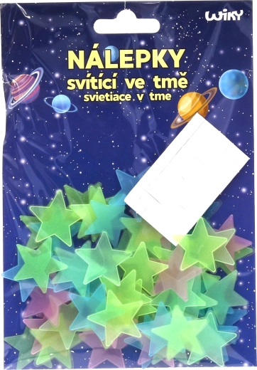 Svítící nálepky do tmy – hvězdy, 60 ks