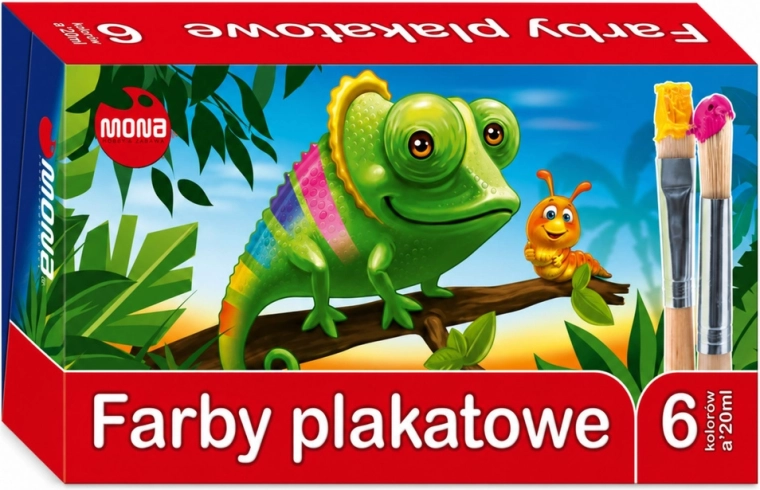 Školní plakátové barvy MONA 6 barev 20 ml - 1 kus