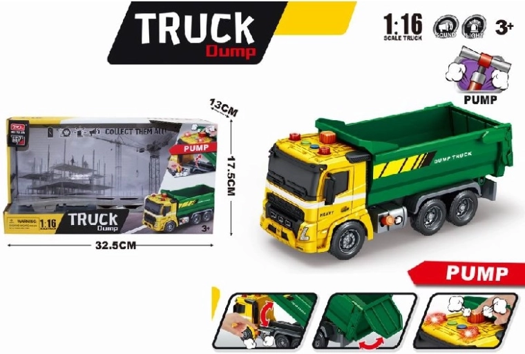 Sklápěcí nákladní auto 1:16 se světly a zvuky
