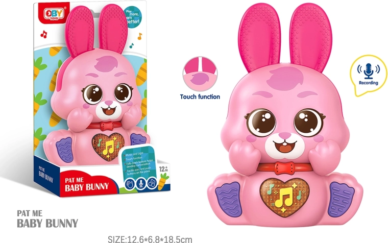 Interaktivní opakující králík se světelnými a zvukovými efekty 12 cm
