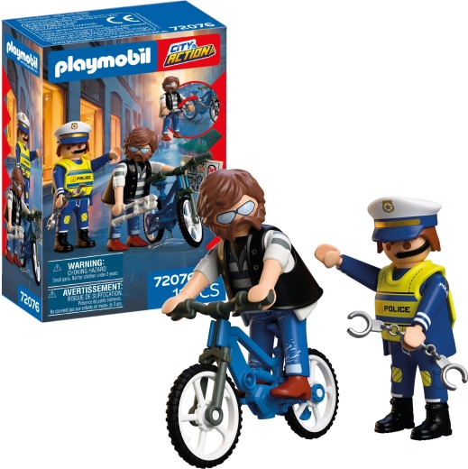 Playmobil City Action – krádež kola s doplňky, 11 dílů