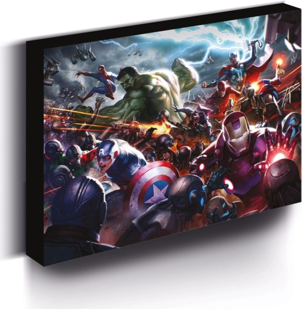 Svítící LED obraz MARVEL 30 × 40 cm