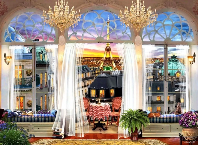 Puzzle Střešní terasa v Paříži 1000 dílků ANATOLIAN