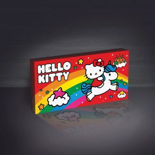 Hello Kitty svítící obraz na zeď s jednorožcem