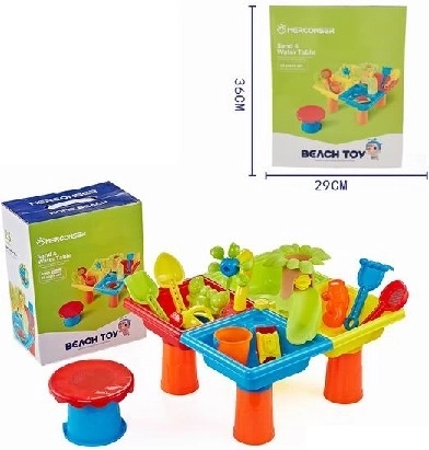 Pískovišťový stolek na hraní s pískem a vodou, 25 dílů