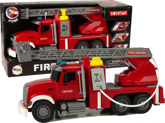 Hasičské auto s vodním rozprašovačem, světly a zvuky