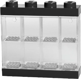 LEGO sběratelská vitrína na 8 minifigurek – černá