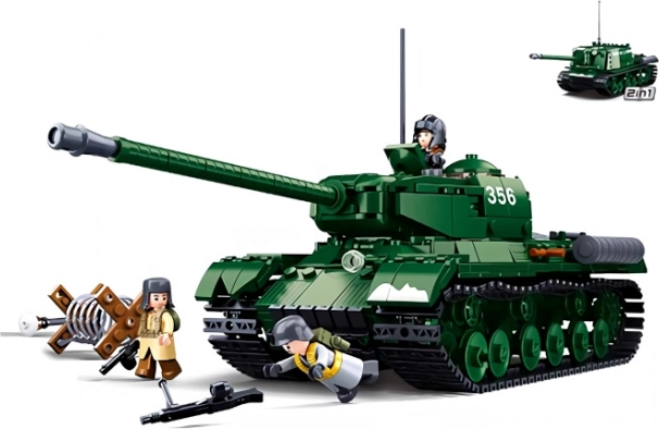 Sluban bitva o budapešť – sovětský těžký tank is-2 2 v 1 stavebnice