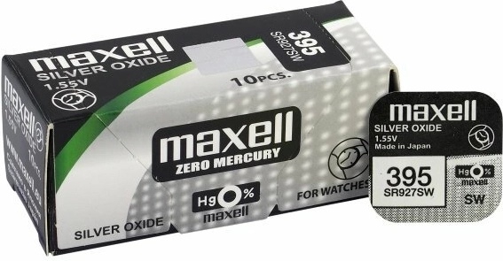 Maxell stříbrná knoflíková baterie SR927SW (395/399) 1 ks
